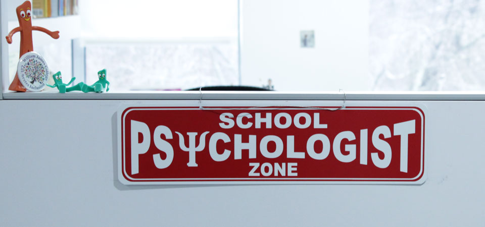school psychologist sign in office