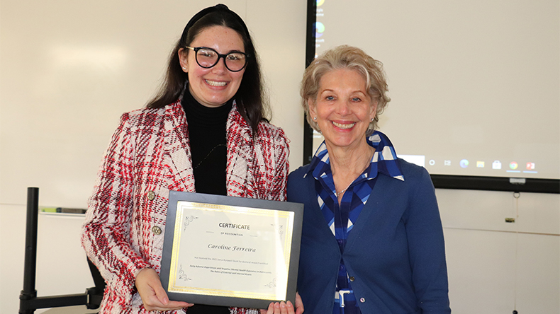 Sonya Kurzweil with grant recipient