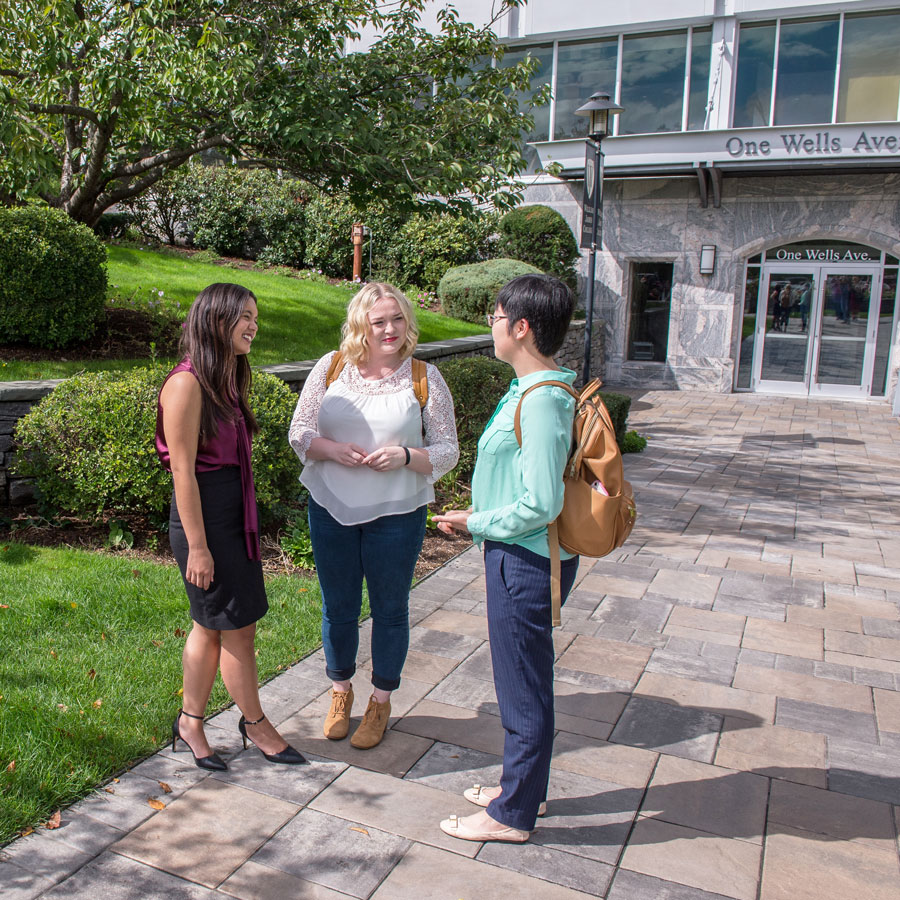 Students and faculty on campus