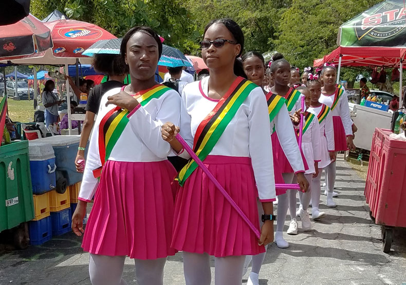 Local color: majorettes on emancipation day