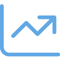 icon of chart with up arrow