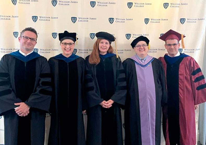 WJC Academic Chairs group of men and women in regalia