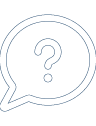 white icon of question mark inside comment bubble