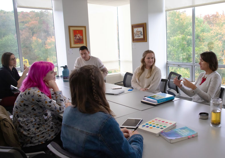 Students in class