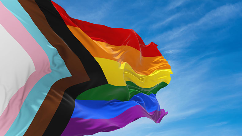 LGBTQIA+ Progressive Pride Flag