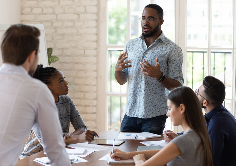 young professionals in office setting