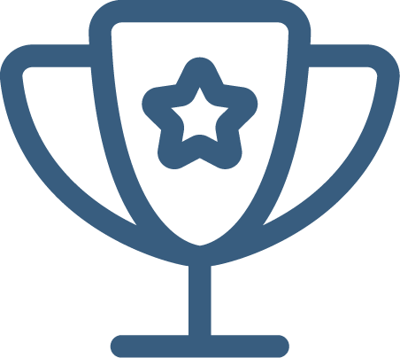 Icon of a trophy with a star in the middle