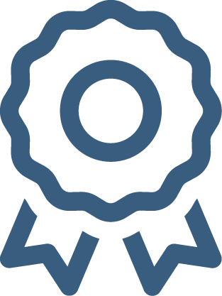 graphic icon of a ribbon award