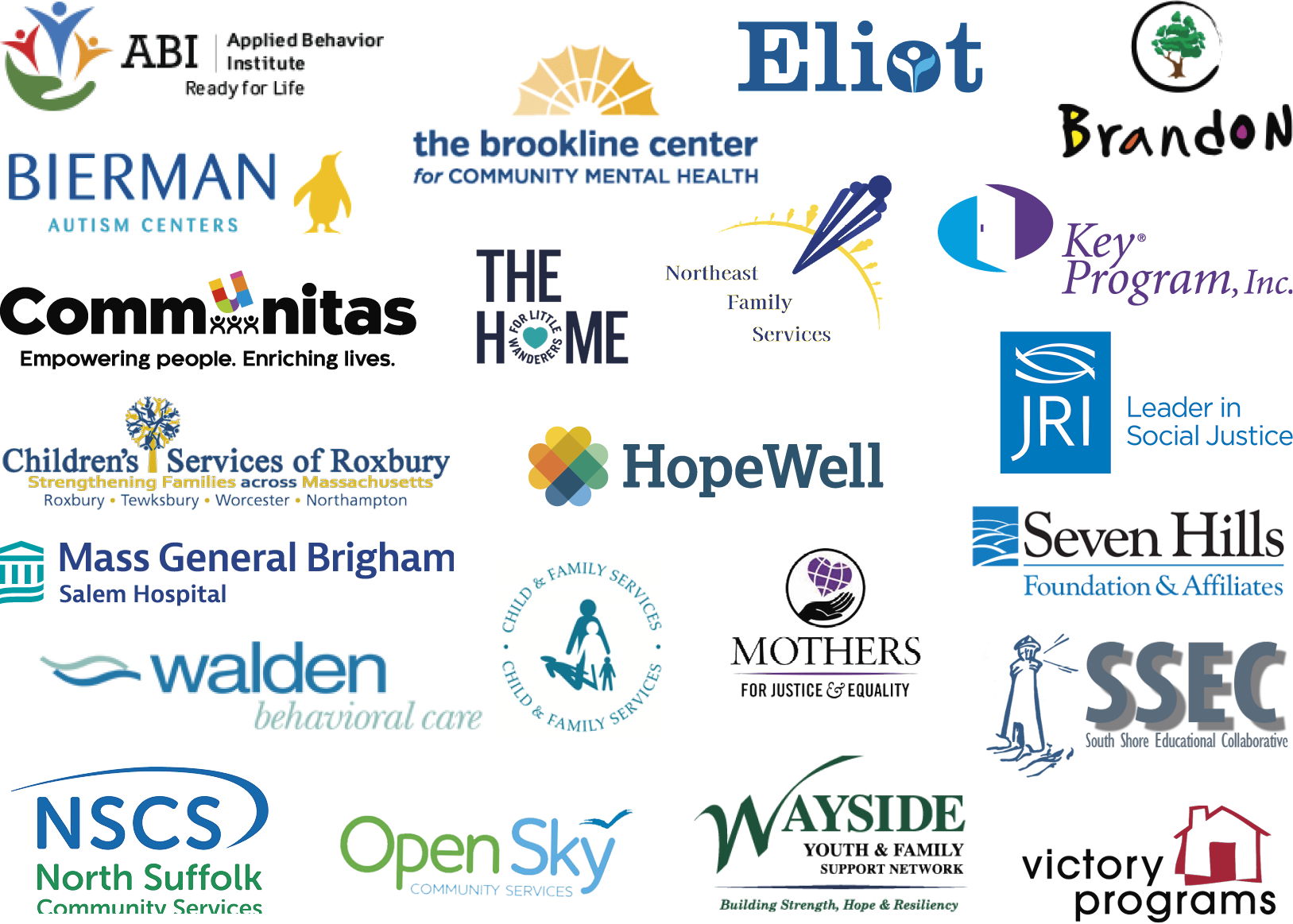 Colorful grid of company logos