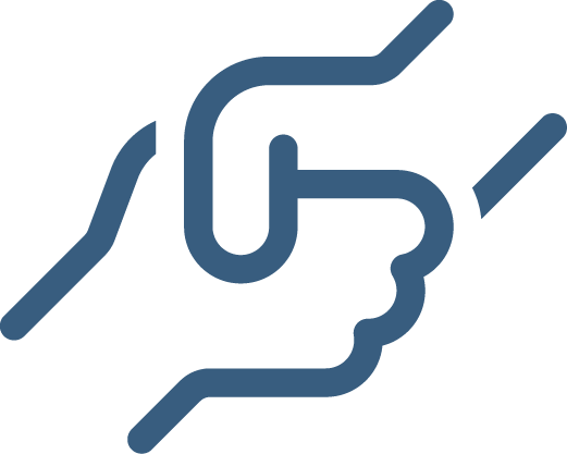 graphic icon of two hands shaking
