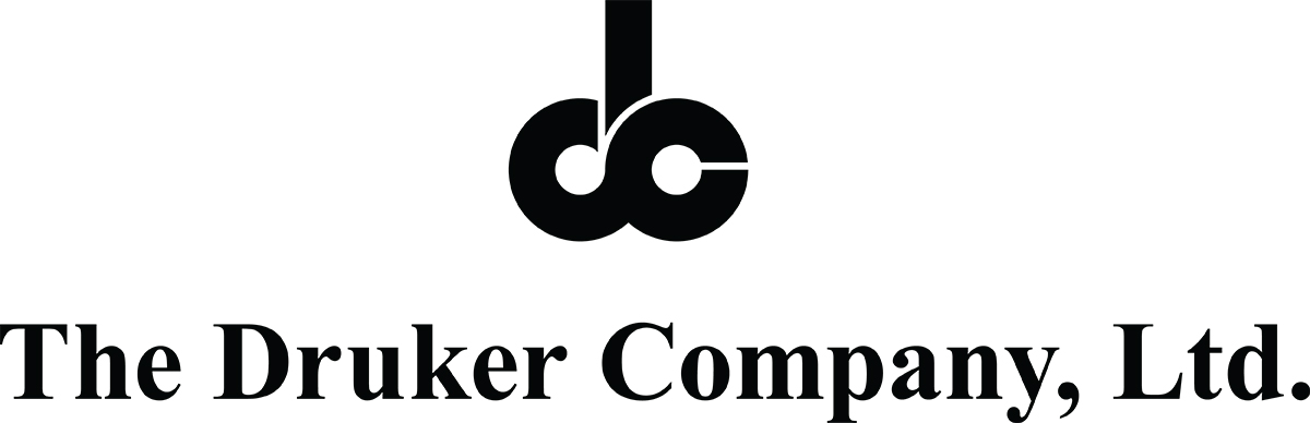 logo with large lower case d and c with text underneath all in black