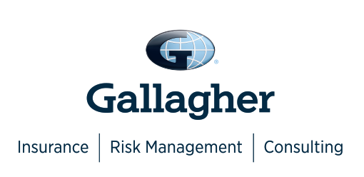 Gallagher logo, light blue world with Capital G over it and text underneath