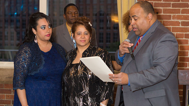 Glavielinys A. Cruz,recieving Proclamation from the Honorable Dan Rivera