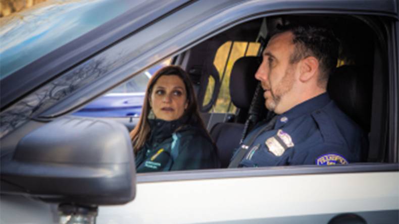 Co-response programs pair officers with mental health professionals. (Photo: Advocates.org, Advocates operates operates pre-arrest Co-Response Programs in departments across Massachusetts.)