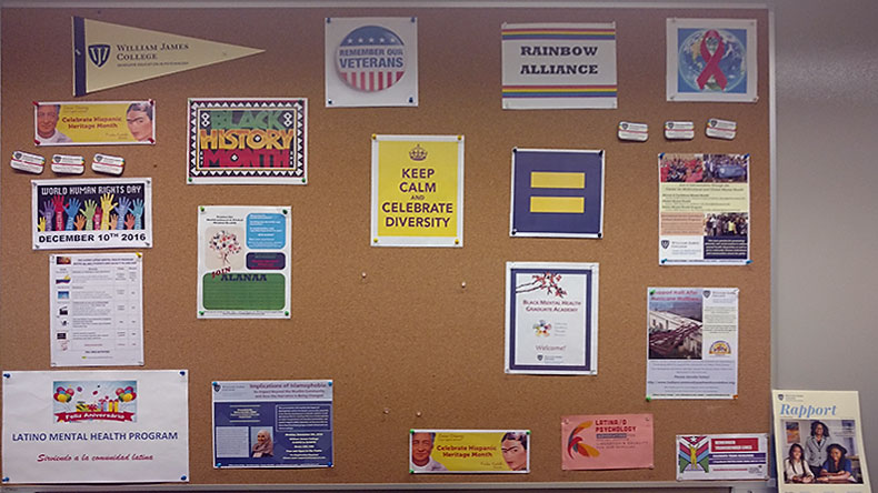 William James College Celebrates Diversity with a Pushpin Board for Multiculturalism