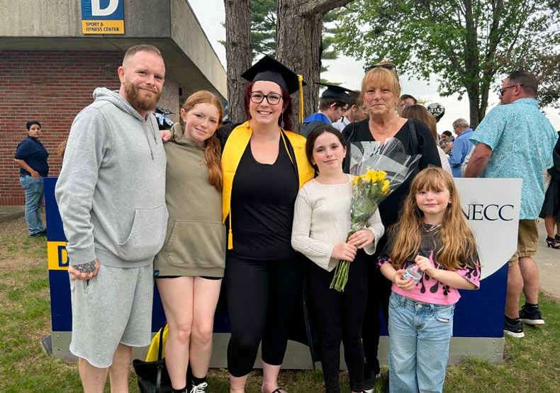 family at graduation