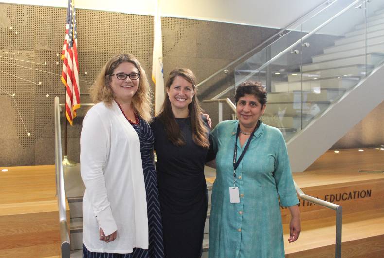 Lt. Kelly Main (Center) with MVP faculty and staff at her July Commissioning ceremony