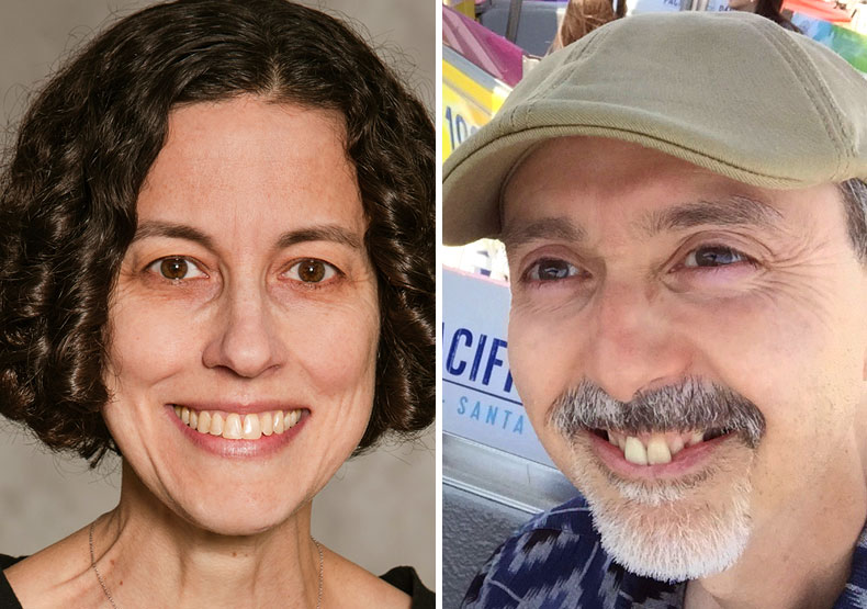2 headshots of faculty members