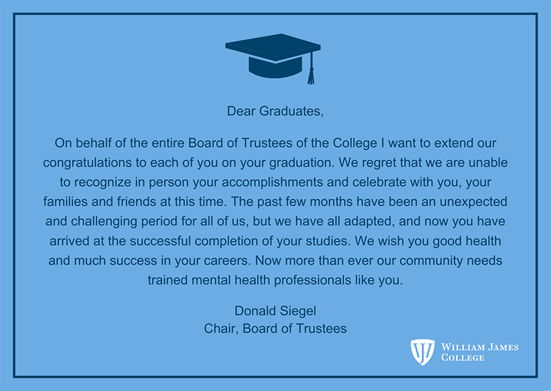 Siegel-GraduateNote-v3 Greetings to Graduates