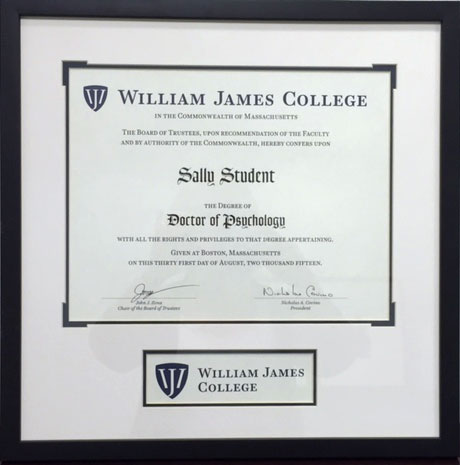 William James College Frame for Diploma